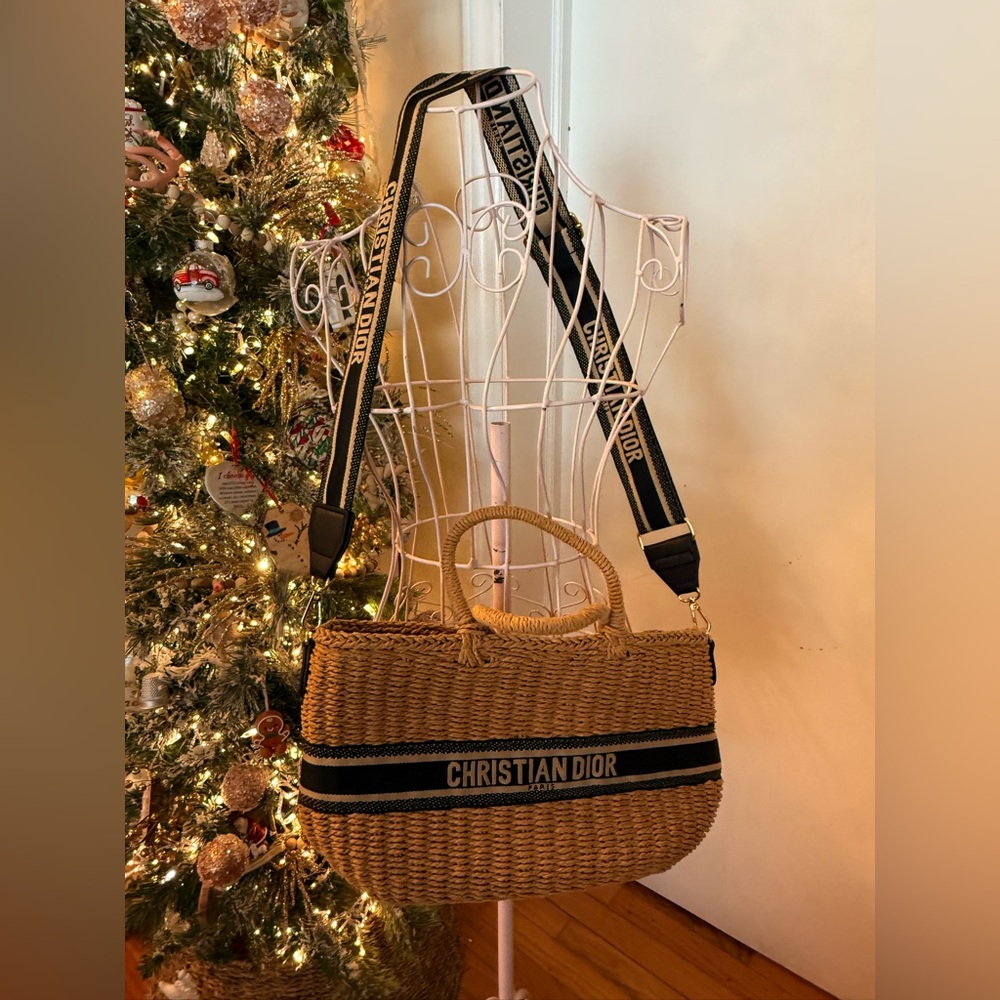 **NOT Authentic** Dior Tan and Black Woven Tote